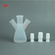 PFA Three-Neck Erlenmeyer Flask with PTFE Stopper Does Not Adhere to The Sample