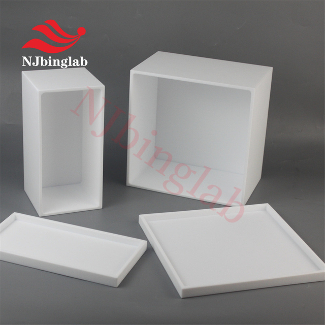 PTFE square tank, with cover, 260*220*120mm, heatable