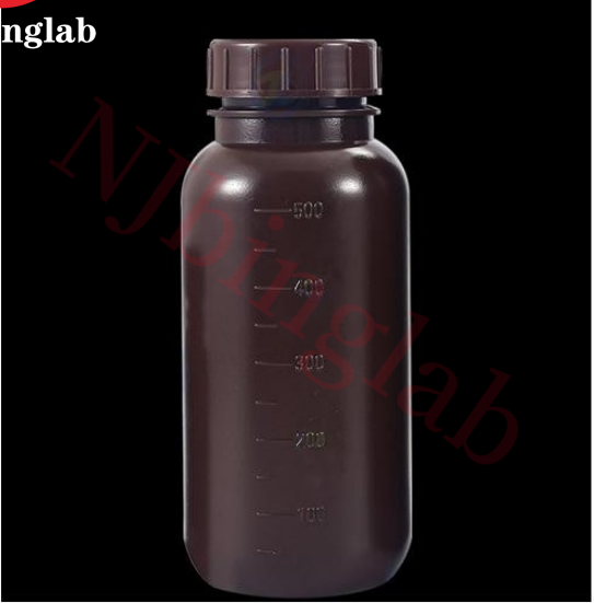 HDPE Graduated Bottle Brown Wide-Mouth
