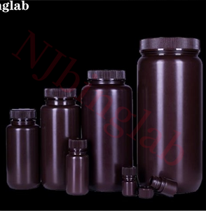 HDPE Wide Mouth Brown Round Bottle