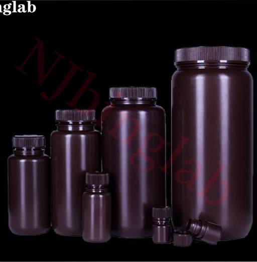 HDPE Wide Mouth Brown Round Bottle
