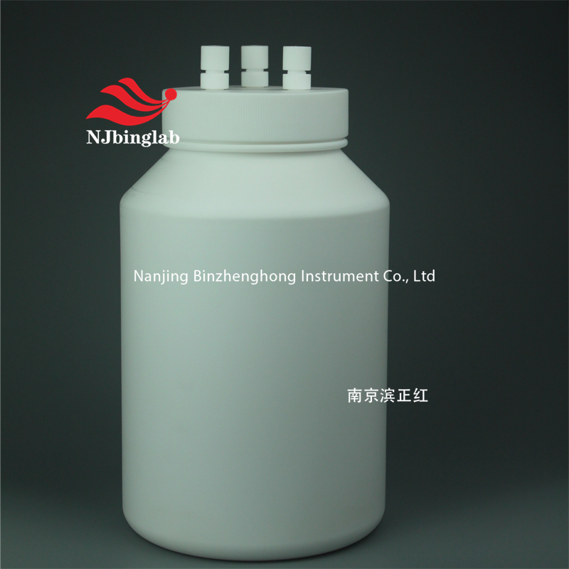6L PTFE Flat Bottom Reaction Tank with 2L PP Receiving Bottle