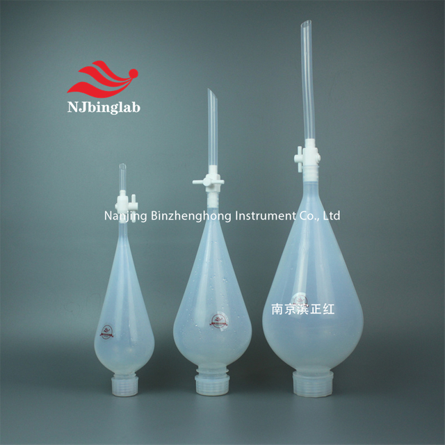 PFA Separatory Funnel , 2L, with Valve And Screw Seal