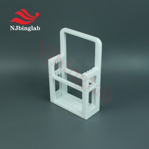 PTFE Semi 5-inch Mask cleaning basket with 3 independent slots, can be used in 6-inch beaker