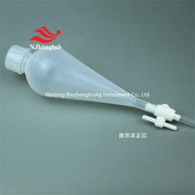 PFA Plastic Separatory Funnel for Chemical Reaction Experiments with PTFE Valve To Control Liquid Addition Teflon Separatory Funnel